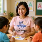 画像5: ピースサインと算数記号が彩る知育ロゴ (5)