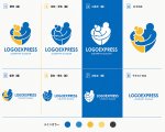 画像18: 支え合う人々のハートロゴ (18)