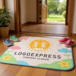画像6: 太陽の下でハイタッチする子供たちのハッピーロゴ (6)
