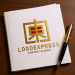 画像6: 漢字の「東」をモダンに昇華した幾何学ロゴ (6)