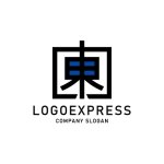 画像3: 漢字の「東」をモダンに昇華した幾何学ロゴ (3)