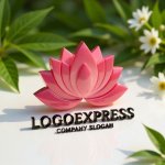画像12: 蓮の花の優雅なグラデーションロゴ (12)