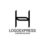 画像1: シンプルで力強いHロゴ (1)