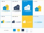 画像18: 笑顔の家が並ぶハッピーな住まいロゴ (18)