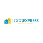 画像2: 笑顔の家が並ぶハッピーな住まいロゴ (2)