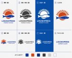 画像18: 魚と太陽が織りなす鮮魚海鮮ロゴ (18)