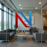 画像9: N字の幾何学的先進的連結ロゴ (9)