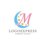 画像1: 三日月とM字、花々が織りなす優美なロゴ (1)