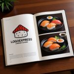 画像9: 寿司と家が融合したユニークなグルメロゴ (9)