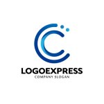 画像3: C字と連なるドットの躍動的グラデーションロゴ (3)