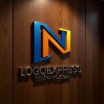画像5: N字の幾何学的先進的グラデーションロゴ (5)