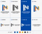 画像18: N字の幾何学的先進的グラデーションロゴ (18)