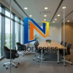 画像9: N字の幾何学的先進的グラデーションロゴ (9)