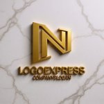 画像13: N字の幾何学的先進的グラデーションロゴ (13)
