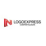 画像2: N字の幾何学的先進的グラデーションロゴ (2)