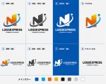 画像18: N字と軌道が融合した躍動的成長ロゴ (18)