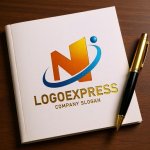 画像6: N字と軌道が融合した躍動的成長ロゴ (6)