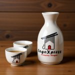 画像5: 箸と家が融合したヌードル和食ロゴ (5)
