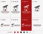 画像18: 箸と家が融合したヌードル和食ロゴ (18)