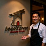 画像11: 箸と家が融合したヌードル和食ロゴ (11)
