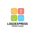 画像1: 四つの自然が織りなすハッピーライフロゴ (1)
