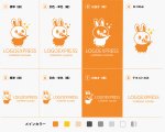 画像18: 歯磨きをするうさぎのかわいいロゴ (18)