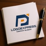 画像6: アルファベット「P」をモチーフにした先進的なロゴ (6)