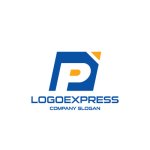画像1: アルファベット「P」をモチーフにした先進的なロゴ (1)