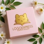 画像10: 本をめくる猫のかわいいロゴ (10)