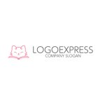 画像2: 本をめくる猫のかわいいロゴ (2)