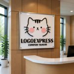 画像13: ほっぺがキュートな猫のイラストロゴ (13)