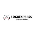 画像2: ほっぺがキュートな猫のイラストロゴ (2)