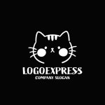 画像4: ほっぺがキュートな猫のイラストロゴ (4)