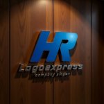 画像5: 先進的なアルファベット「HR」のロゴ (5)