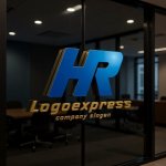 画像15: 先進的なアルファベット「HR」のロゴ (15)