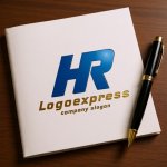 画像6: 先進的なアルファベット「HR」のロゴ (6)