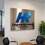 画像7: 先進的なアルファベット「HR」のロゴ (7)