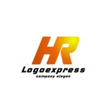 画像3: 先進的なアルファベット「HR」のロゴ (3)