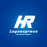 画像4: 先進的なアルファベット「HR」のロゴ (4)