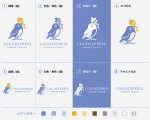 画像18: クローバーを運ぶ小鳥のかわいいロゴ (18)