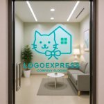 画像6: 猫と家をモチーフにした温かみのあるロゴ (6)