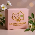 画像10: 猫と家をモチーフにした温かみのあるロゴ (10)