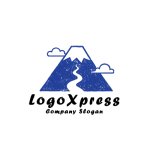 画像3: 富士山と小道が描かれた手書き風の温かみあるロゴ (3)
