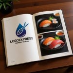 画像9: 鮮魚と滴をモチーフにした和食日本料理ロゴ (9)