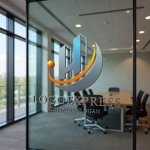 画像10: ビル群が「H」を描く先進的な不動産建築ロゴ (10)