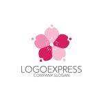 画像1: 桜をモチーフにした美しく華やかなロゴ (1)