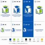 画像18: 本と学帽を組み合わせた教育機関向けロゴ (18)