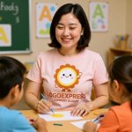 画像5: 太陽のような花がほほえむ、元気いっぱいのキャラクターロゴ (5)