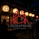 画像8: カニをモチーフにしたシンプルでスタイリッシュなロゴ (8)