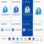 画像18: 大海原と星空を渡る帆船のロゴ (18)